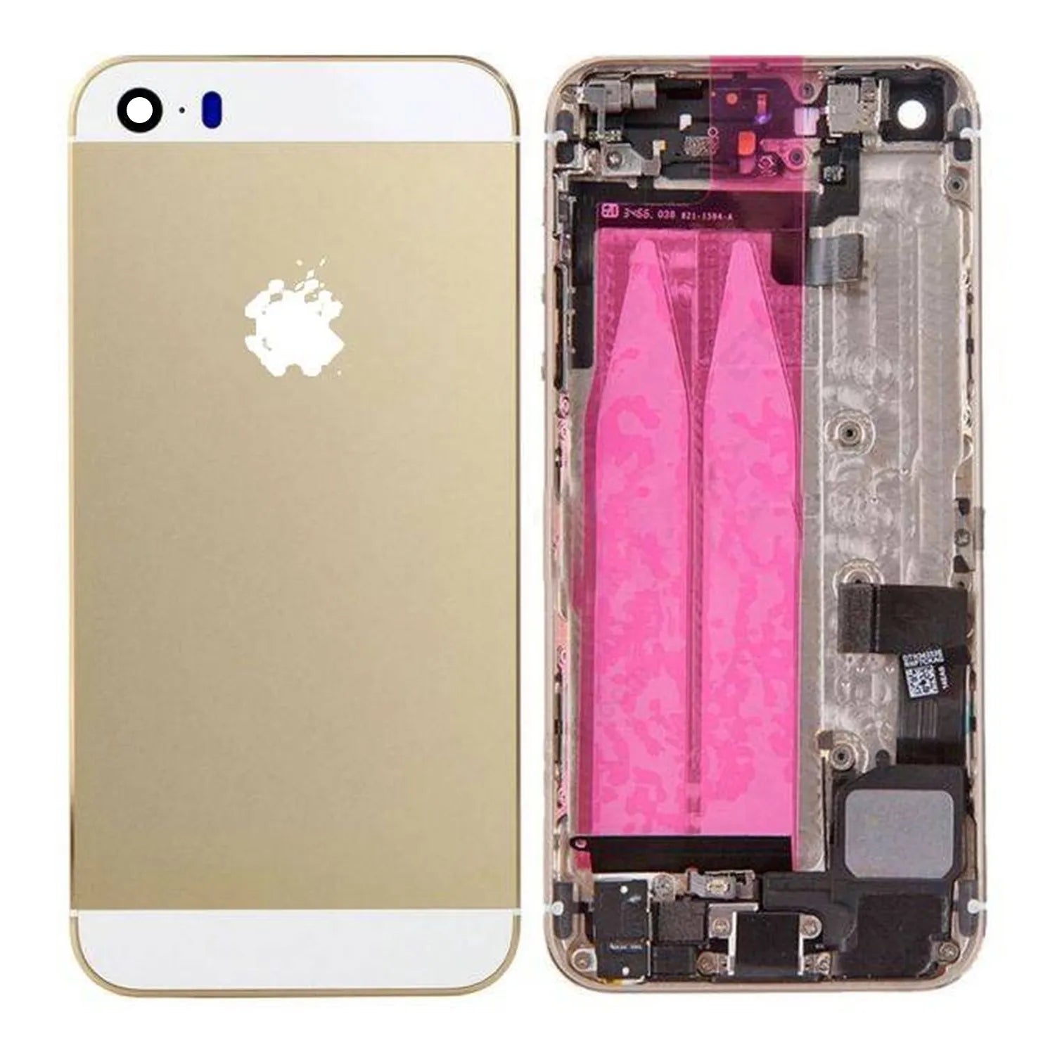 iPhone 5s Back Housing Cover with SIM Card Tray & Side Keys & Camera Lens (Gold)