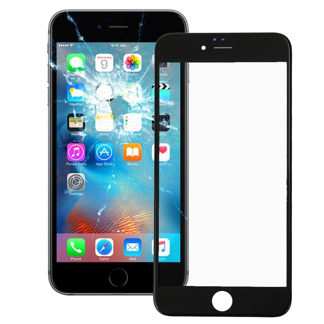 iPhone 6s Plus Black Screen Replacement Glass Lens & Bezel