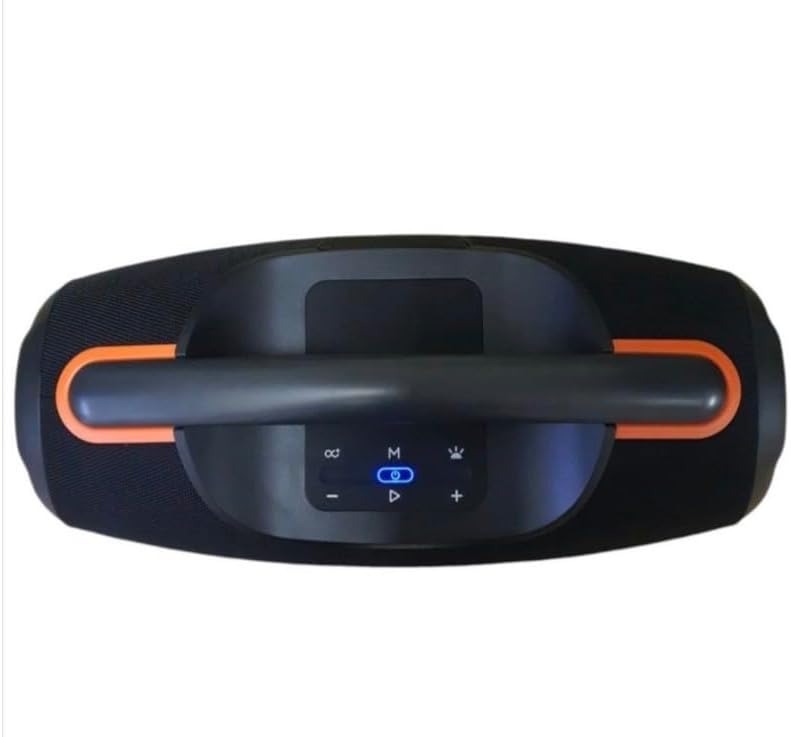 NESTY BM110 130w Portable Bluetooth Speaker, Black, LED Light Strip, Digital Display Controls, Wireless Audio Player with Handle