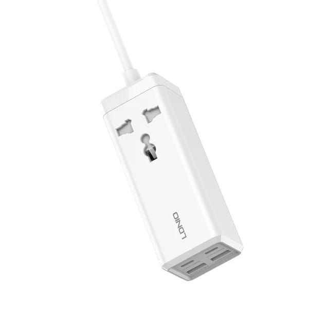 LDNIO 65W Multi-Port Desktop Portable Charger, White, High Power USB Charging Station