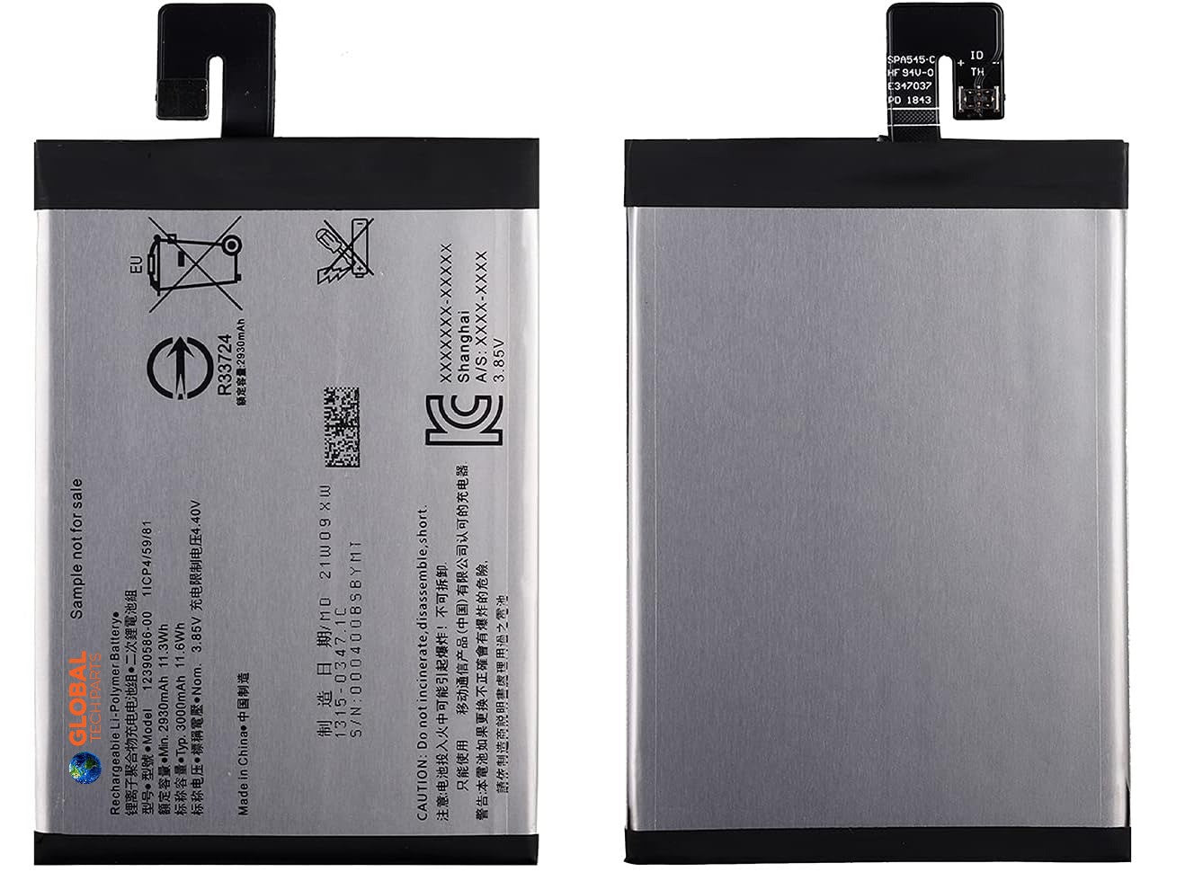Replacement Battery for Sony Xperia 10 Plus, I3213 I4312, 2930mAh Li-Polymer, 3.85V