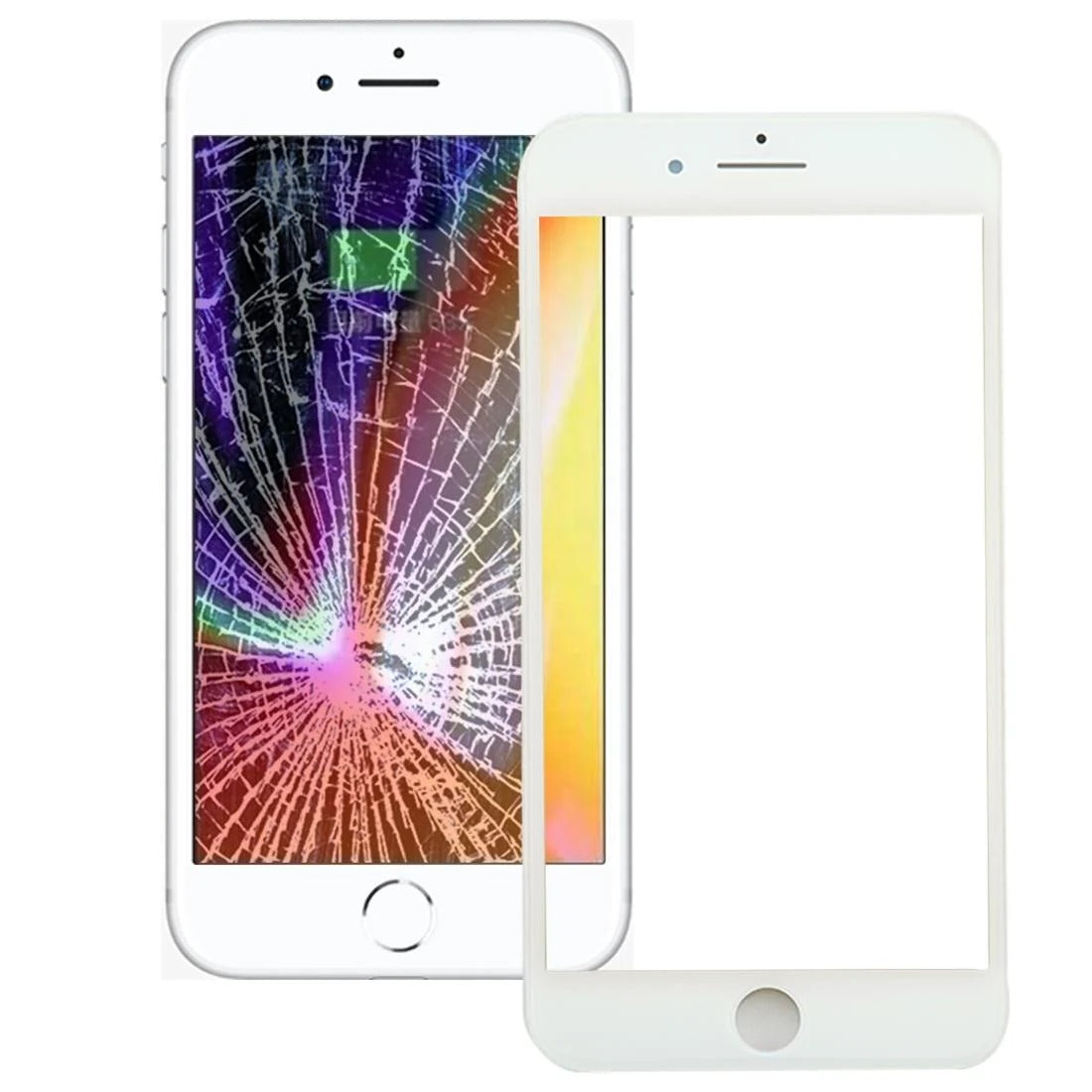 iPhone 8 Plus White Screen Replacement Glass Lens & Bezel Frame