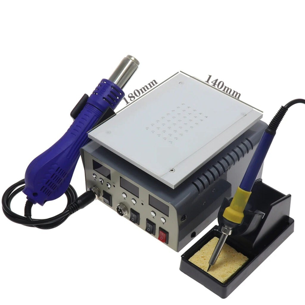 9803D+ 3 in 1 LCD Screen Separator Machine Hot Air Station Soldering Iron Station