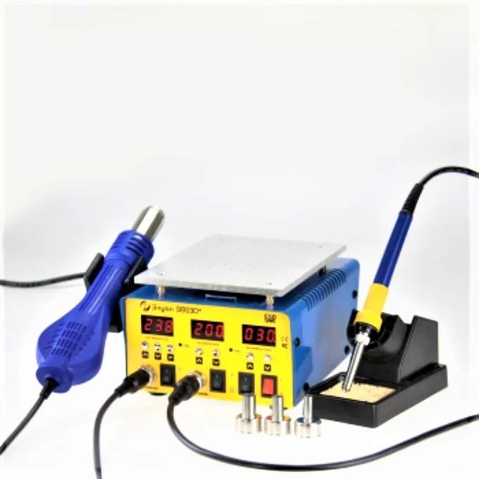 9803D+ 3 in 1 LCD Screen Separator Machine Hot Air Station Soldering Iron Station