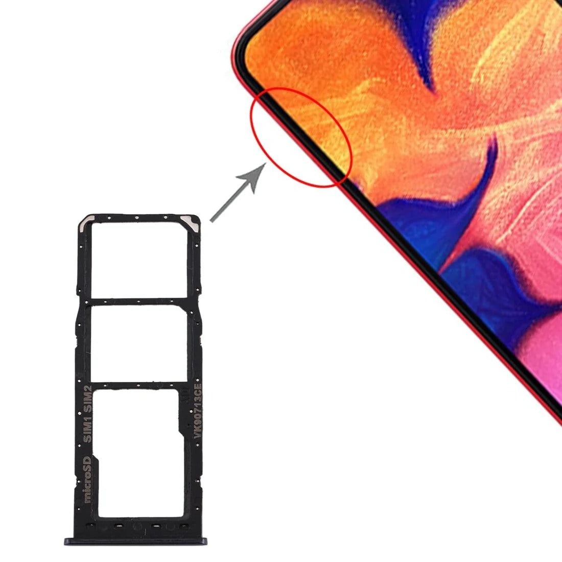Galaxy A10S SIM & Micro SD Card Tray -