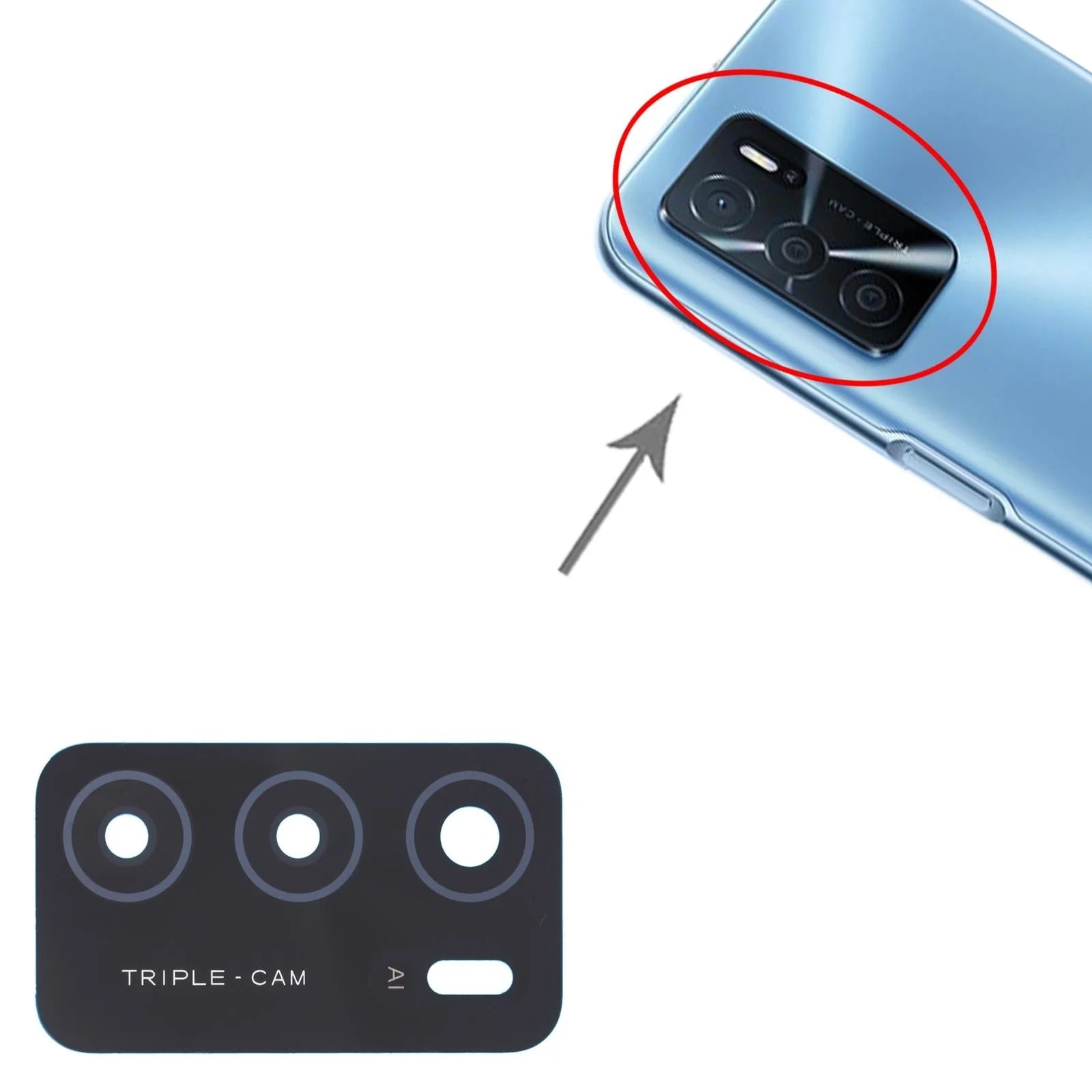 OPPO A16/A16s/A54s Back Camera Lens Replacement