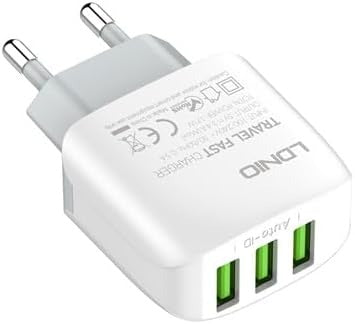 Ldnio 3.4A Triple USB Fast Wall Charger Type C-Micro-iPhone A3312