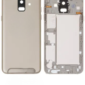 Samsung Galaxy A6 Battery Back Cover with Camera Lens Cover - Gold