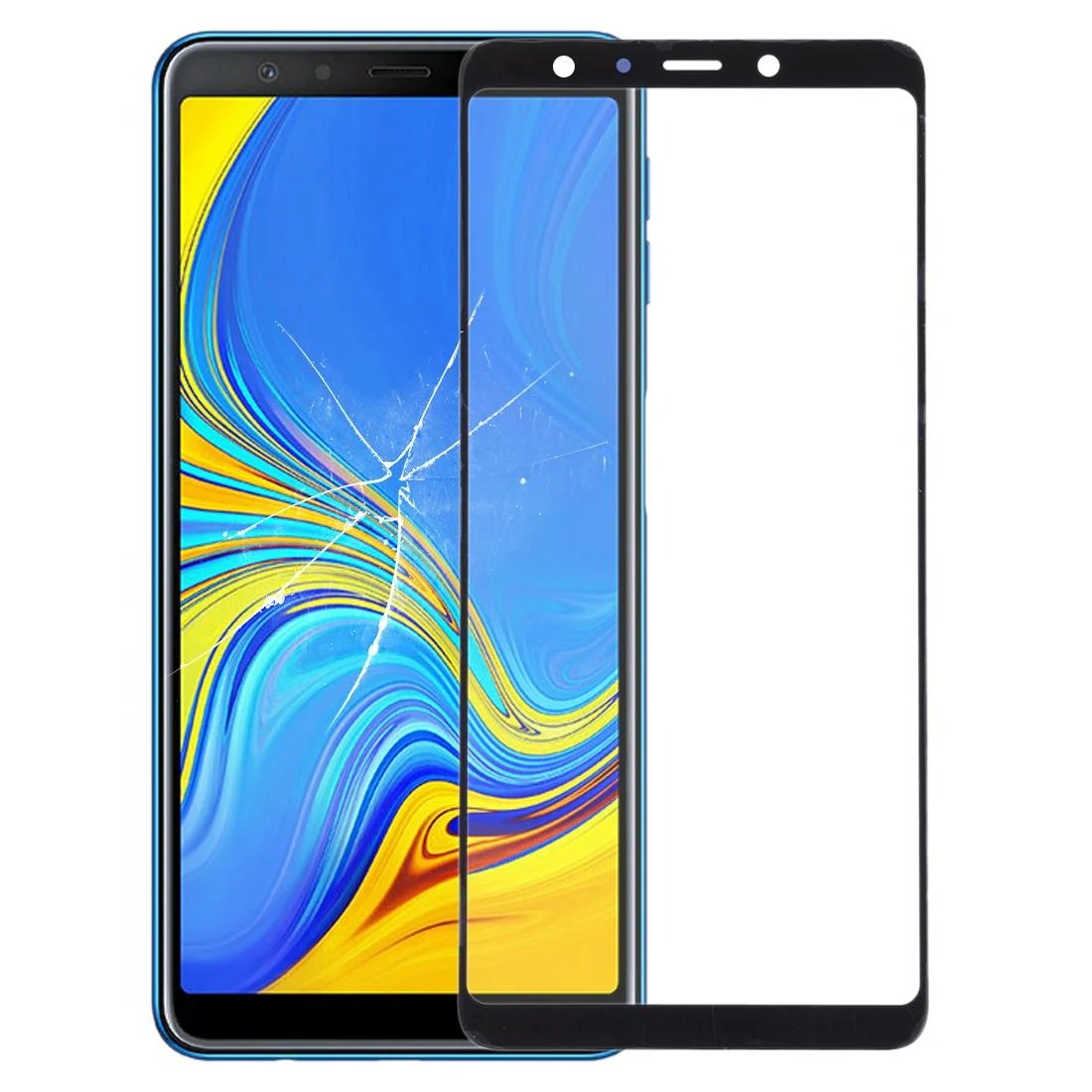 Samsung Galaxy A7 2018 A750 Front Glass Lens with OCA Adhesive