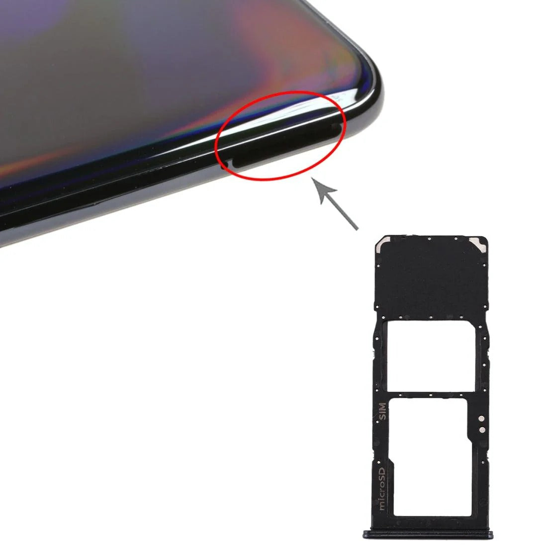 Samsung Galaxy A70 SIM & SD Card Tray