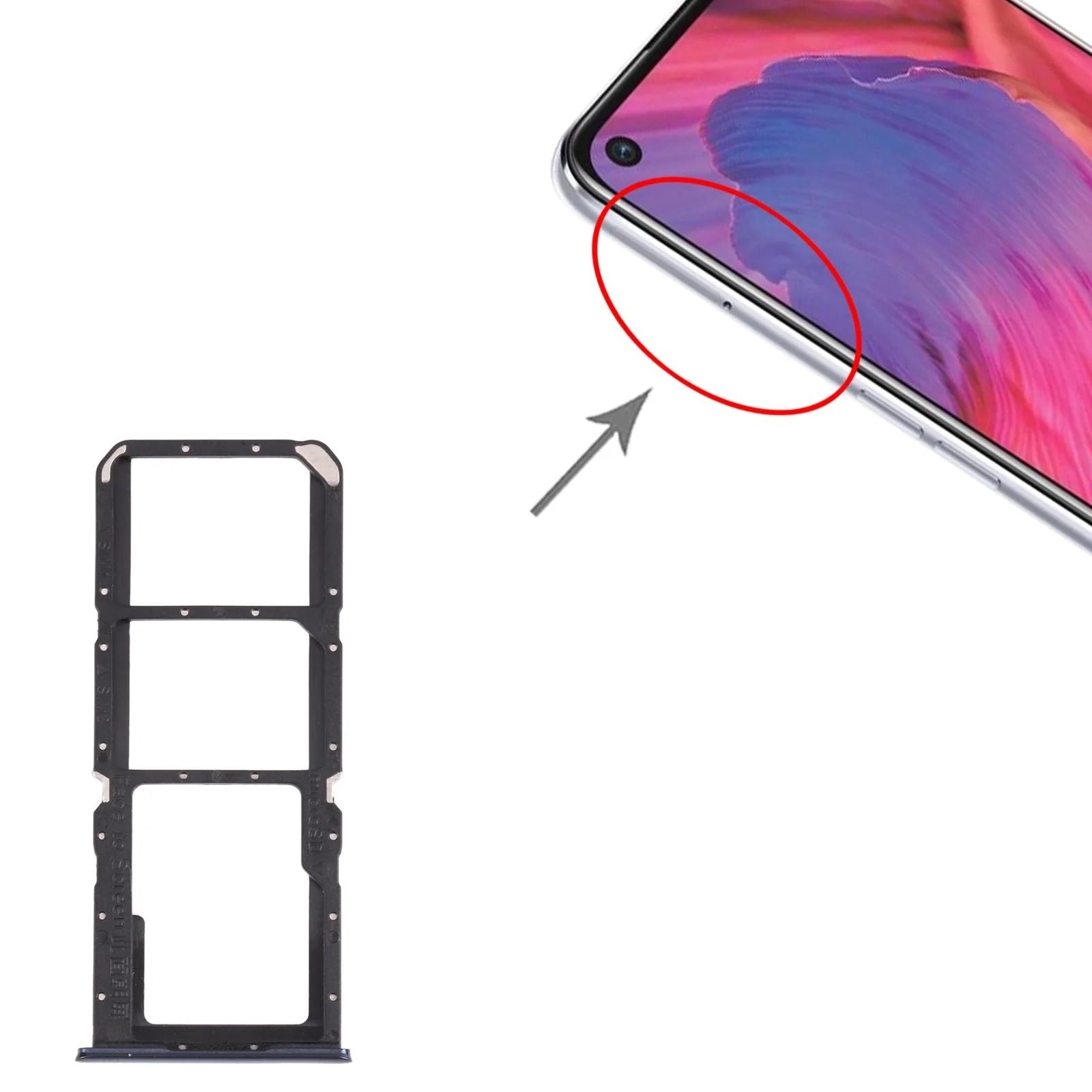 OPPO A74 5G SIM & SD Card Tray- CPH2197/CPH2263
