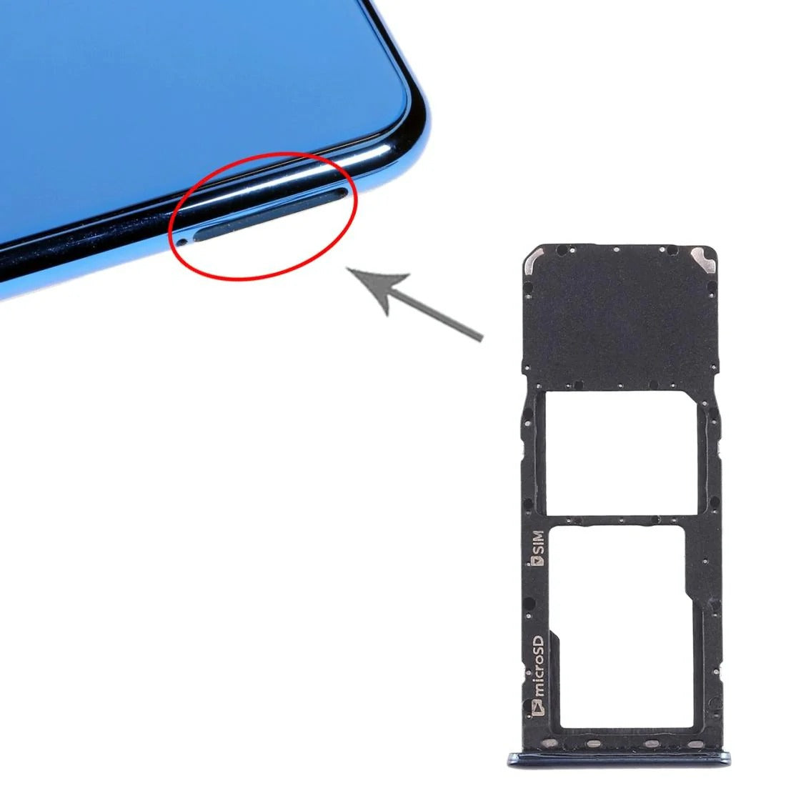 Galaxy A7 (2018) A750F SIM & Micro SD Card Tray