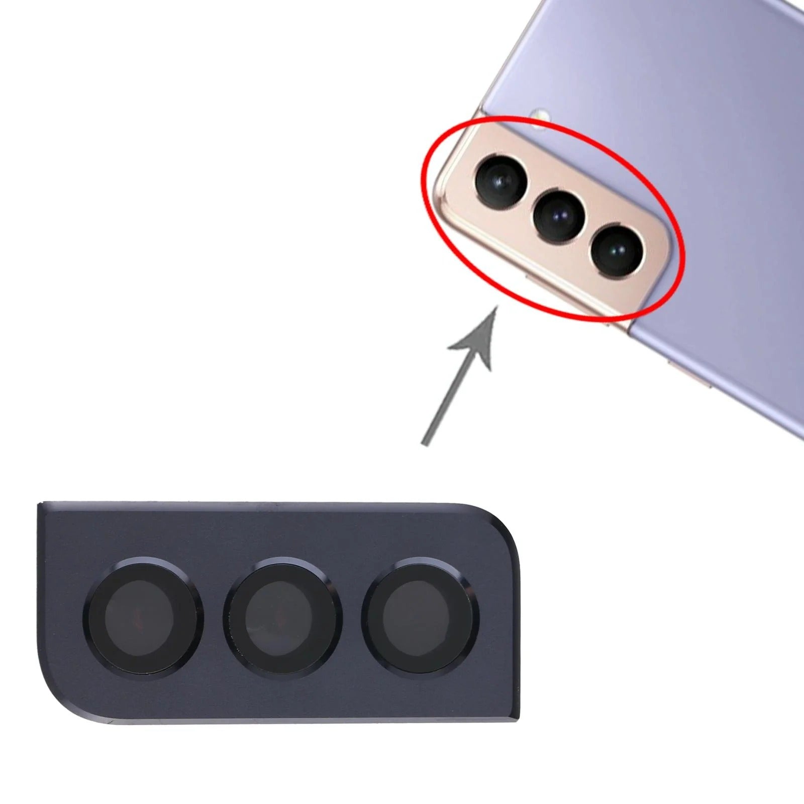 Samsung Galaxy S21 Camera Lens Cover (Black) Replacement