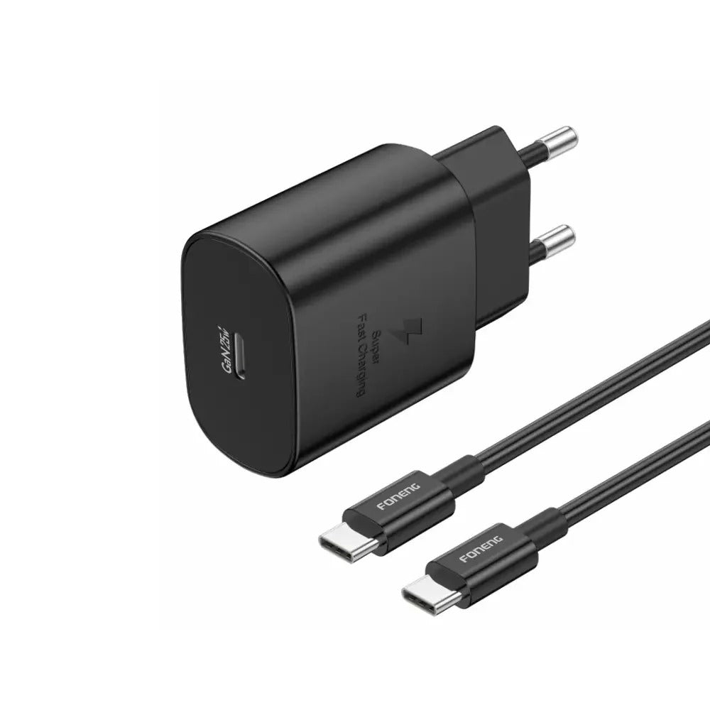 FONENG 25W GAN Mini Pro Fast Charger (EU)+25W C to C Cable