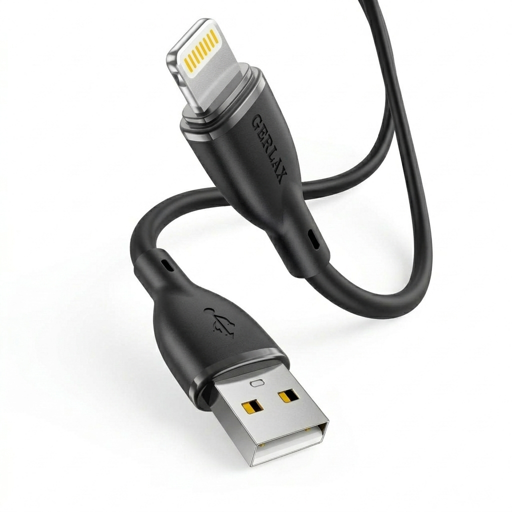 Gerlax L43V / L43L / L43T 6A Fast Charging Cable (1M) | USB-A to Type-C / Lightning / Micro USB | Soft Silicone | Nylon Braided | QC 3.0 | Heavy-Duty Design