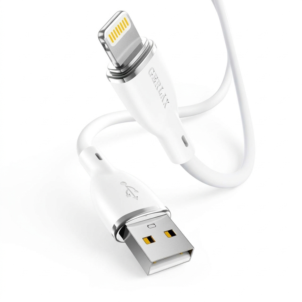 Gerlax L43V / L43L / L43T 6A Fast Charging Cable (1M) | USB-A to Type-C / Lightning / Micro USB | Soft Silicone | Nylon Braided | QC 3.0 | Heavy-Duty Design