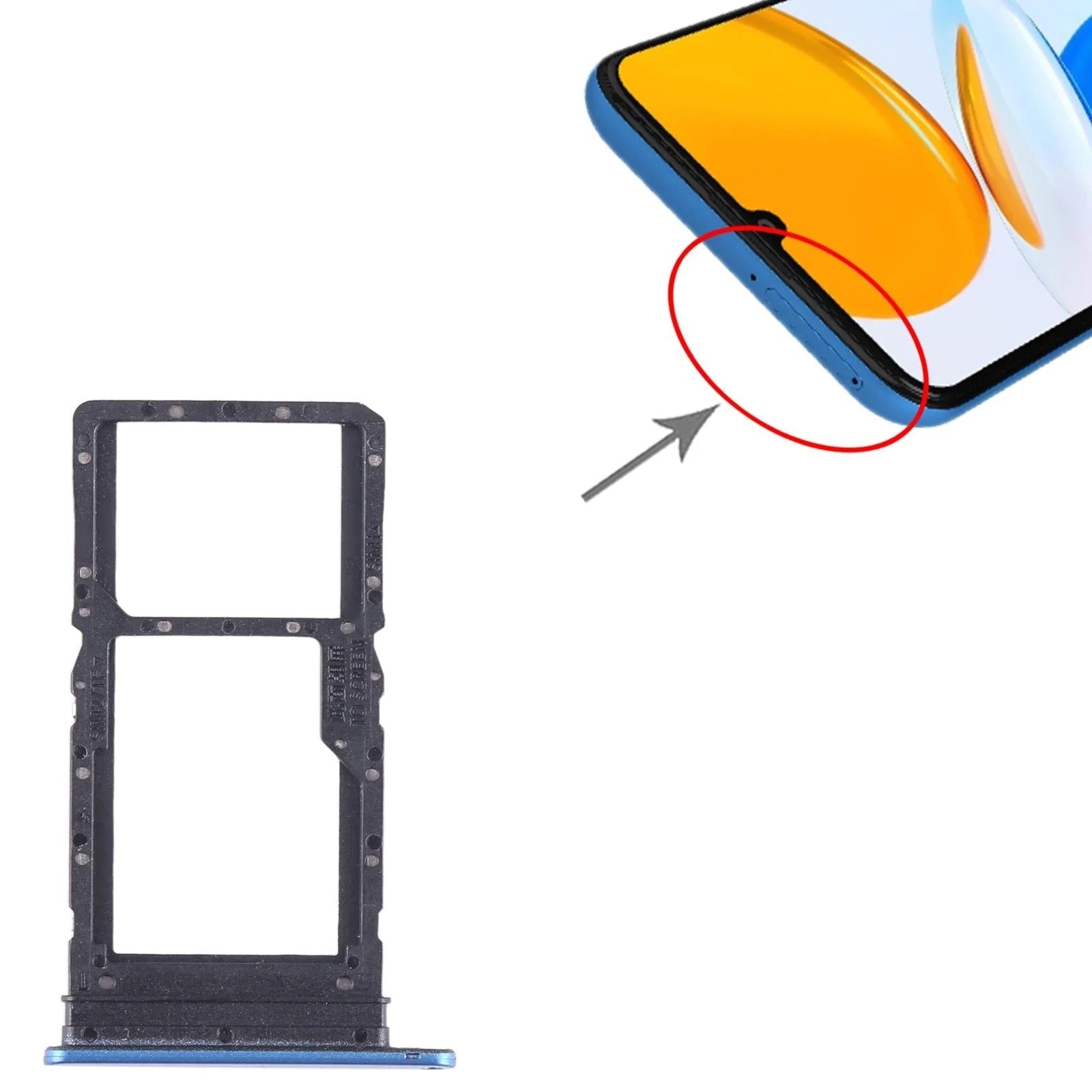 Honor X7 SIM Card Tray,  - Dual SIM/Micro SD
