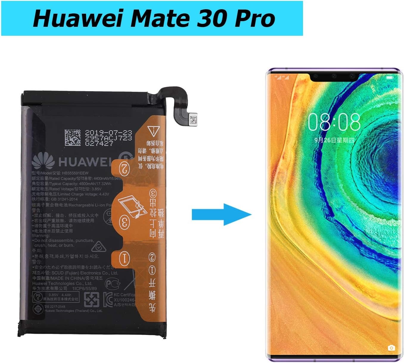 Good Quality Replacement Battery For Huawei Mate 30 Pro
