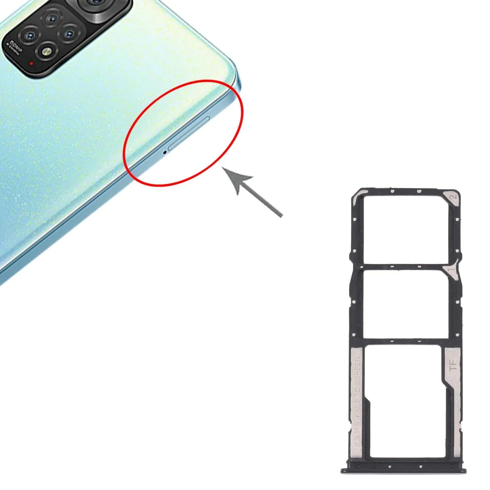 Xiaomi Redmi Note 11/11S 4G SIM & SD Card Tray -