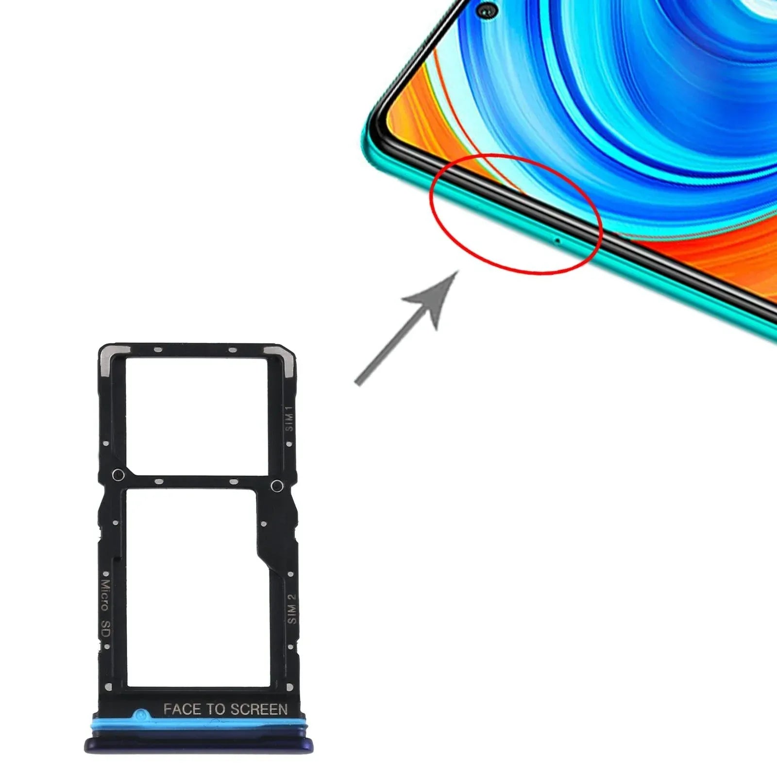 Xiaomi Redmi Note 9 Pro 5G SIM & SD Tray