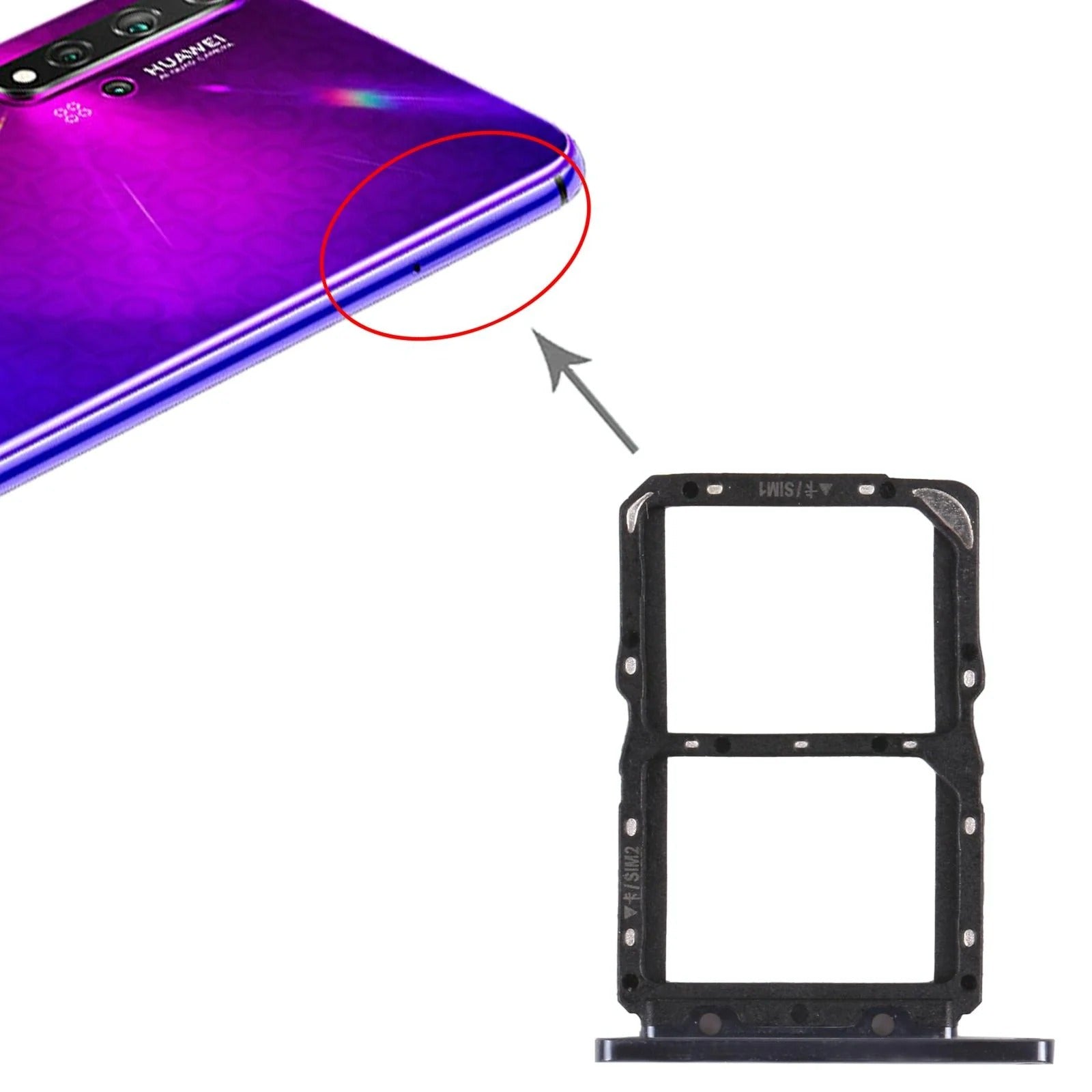 Huawei Nova 5T SIM & Micro SD Card Tray