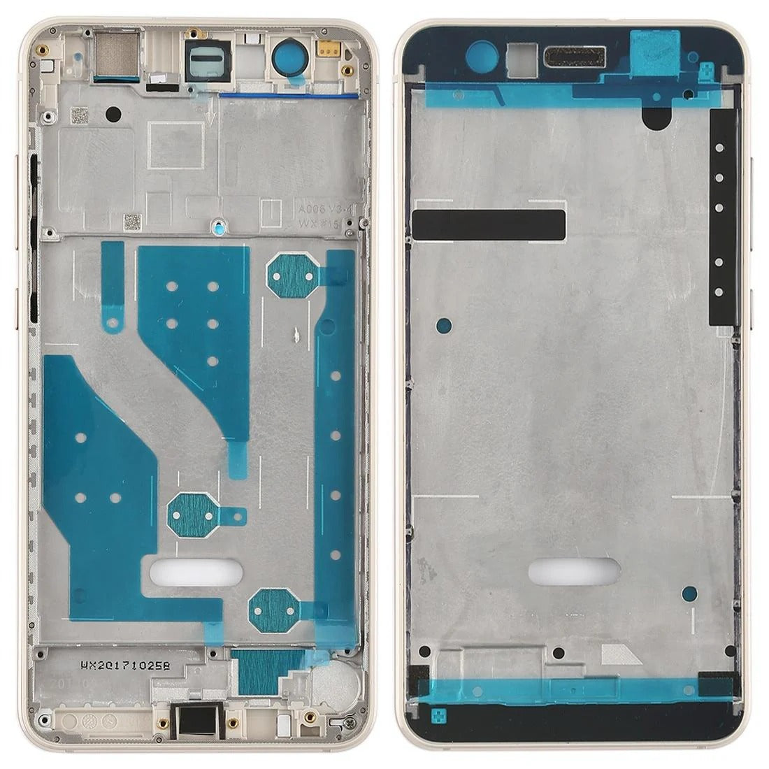 Huawei P10 Lite Gold Middle Frame Bezel w/ Keys