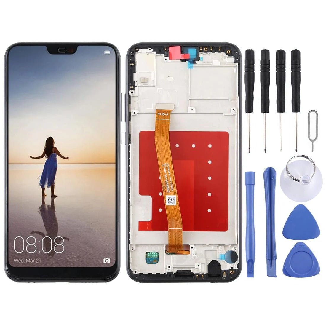 Huawei P20 Lite/Nova 3e Blue LCD Screen & Digitizer Assembly with Frame