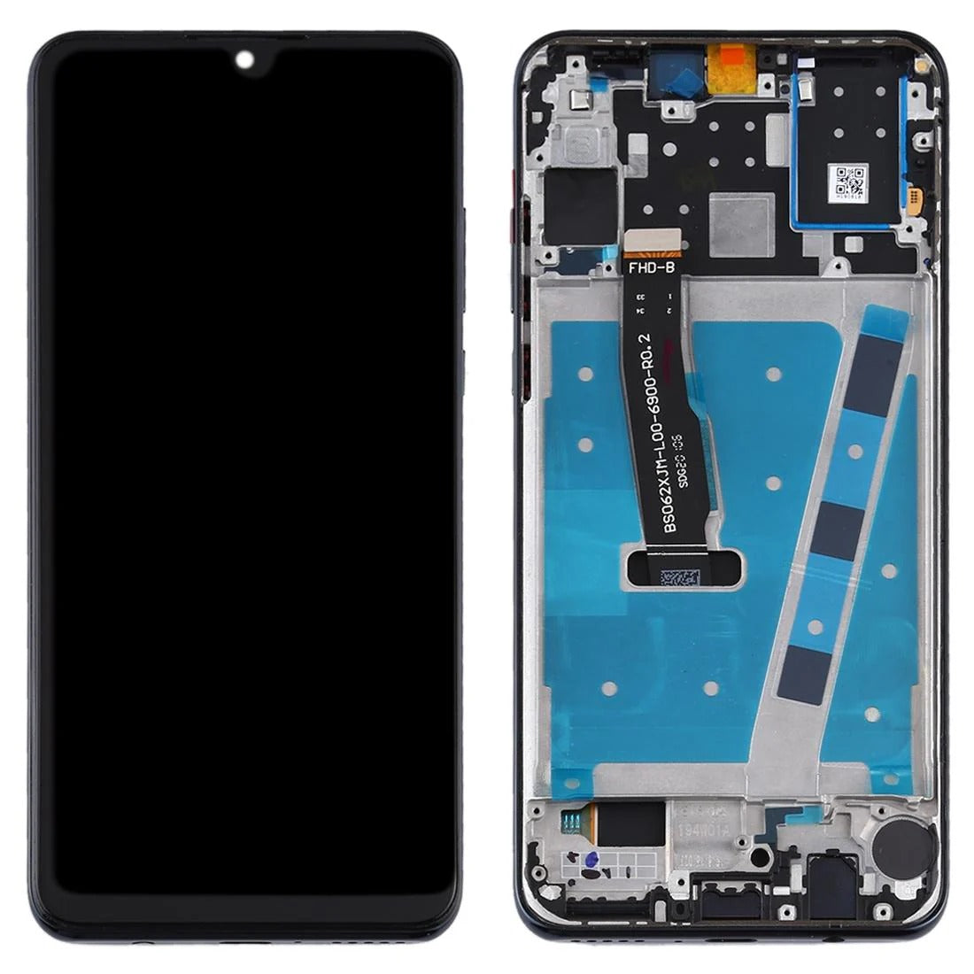Huawei P30 Lite (2020) LCD Screen & Digitizer Assembly (Black) with Frame