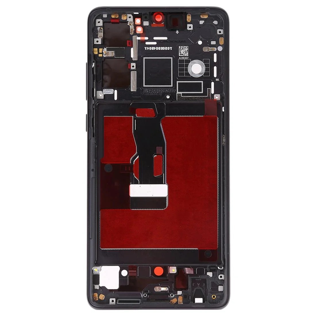 Huawei P30 Black Front Housing LCD Frame Bezel & Keys