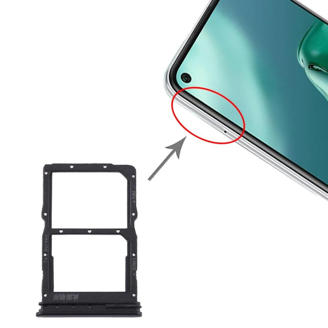 Huawei P40 Lite 5G SIM & NM Card Tray