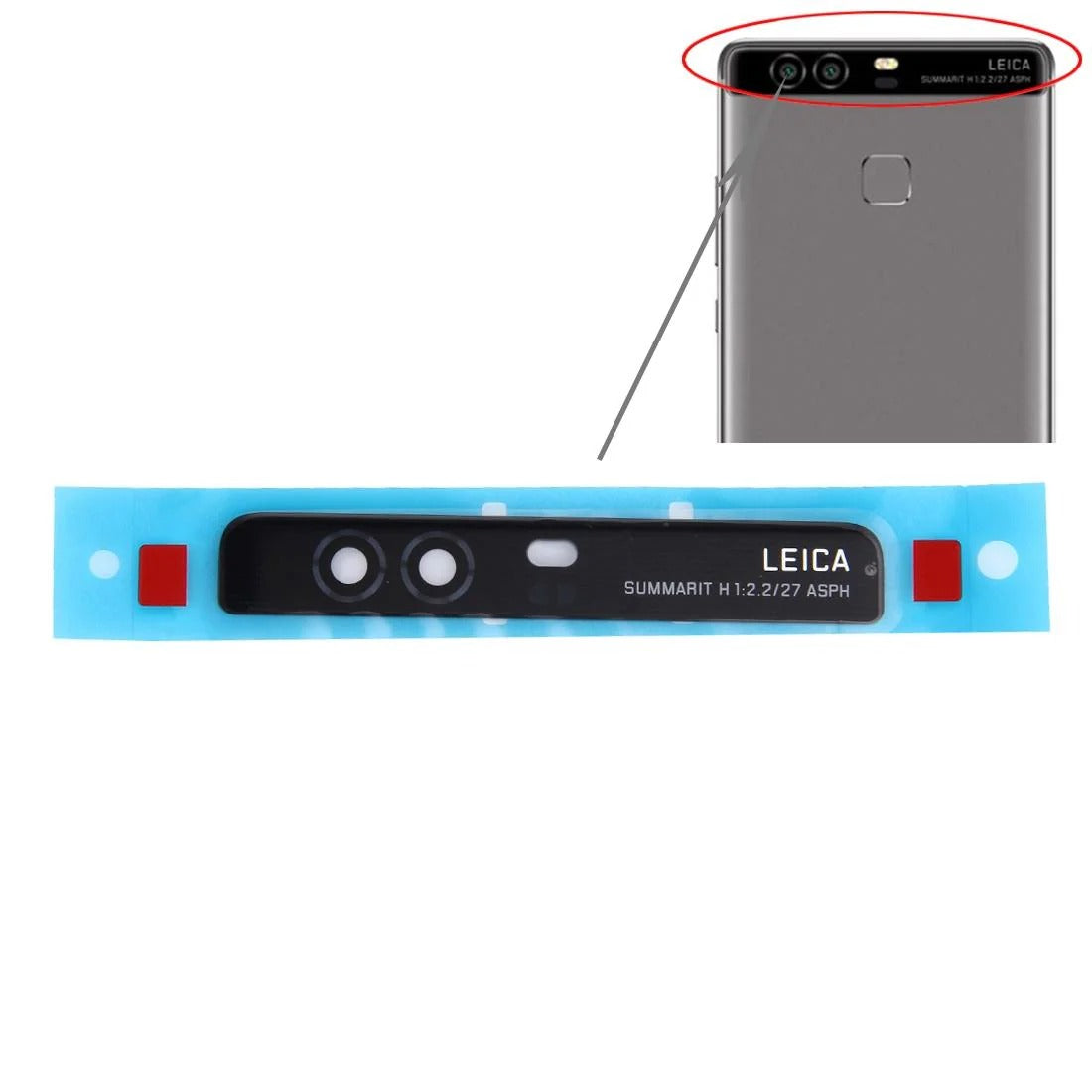 Huawei P9 Back Camera Lens (Black) Replacement
