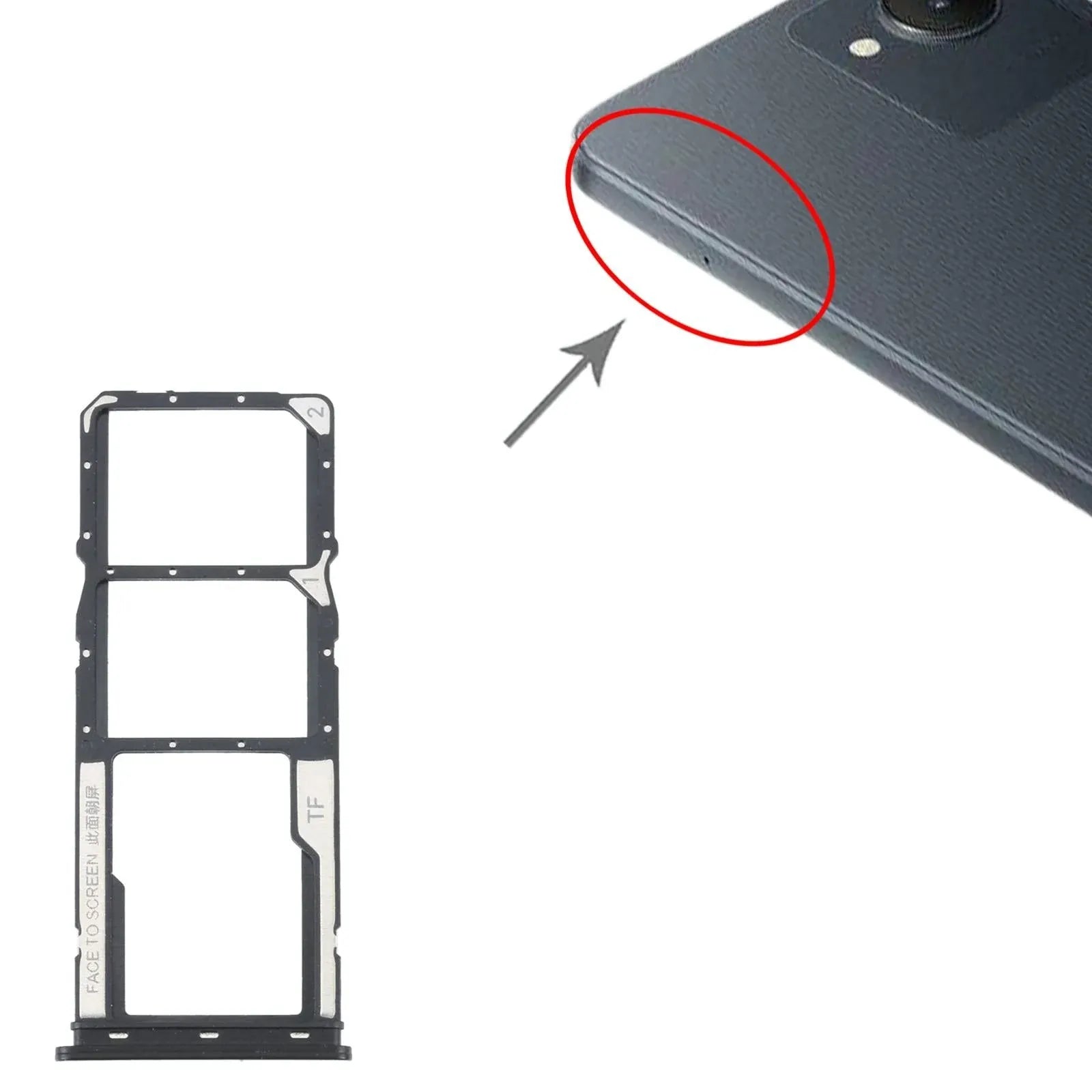 Xiaomi Redmi A1/A1+ (2022) SIM & SD Card Tray
