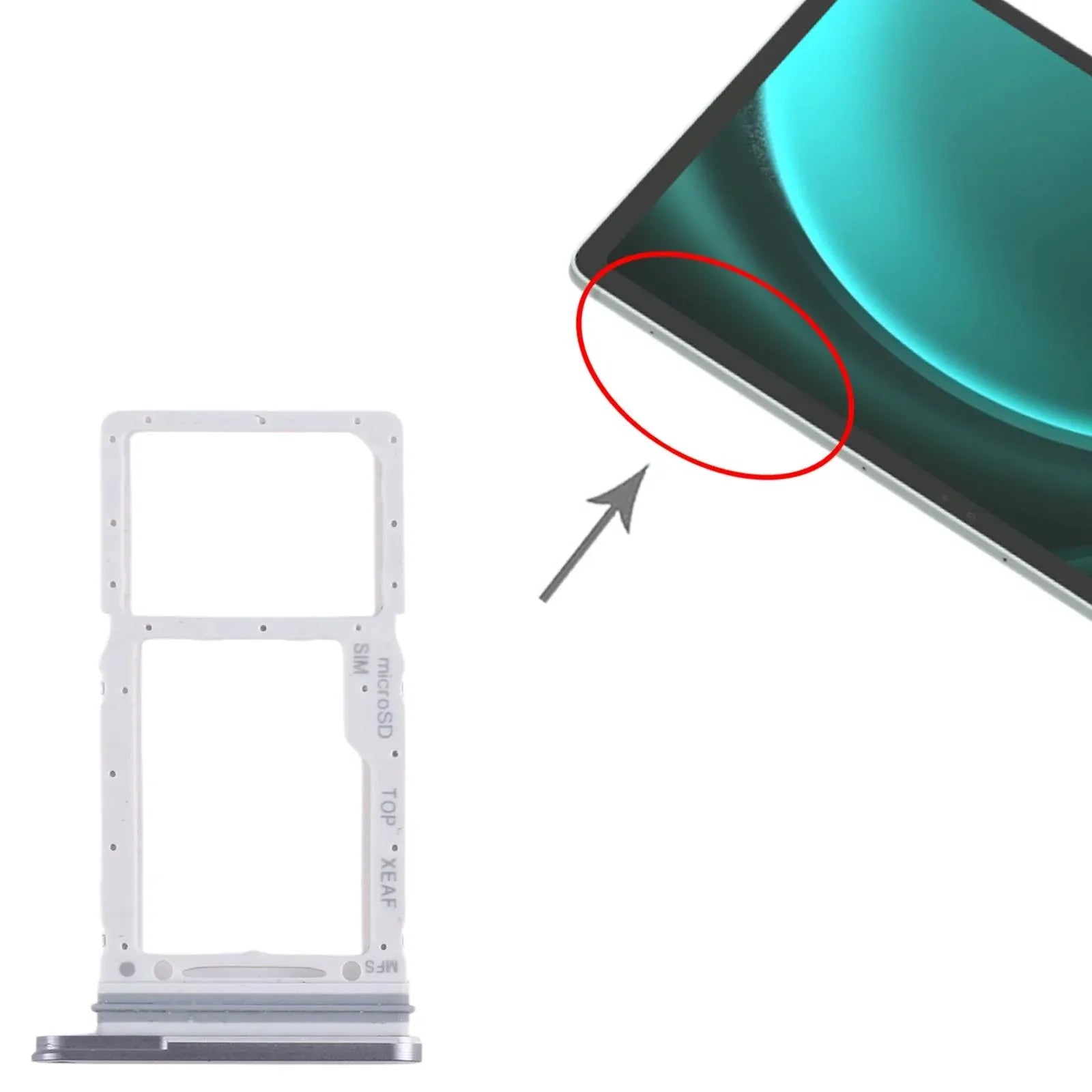 Samsung Tab S9 FE+ 5G SIM & MicroSD Tray