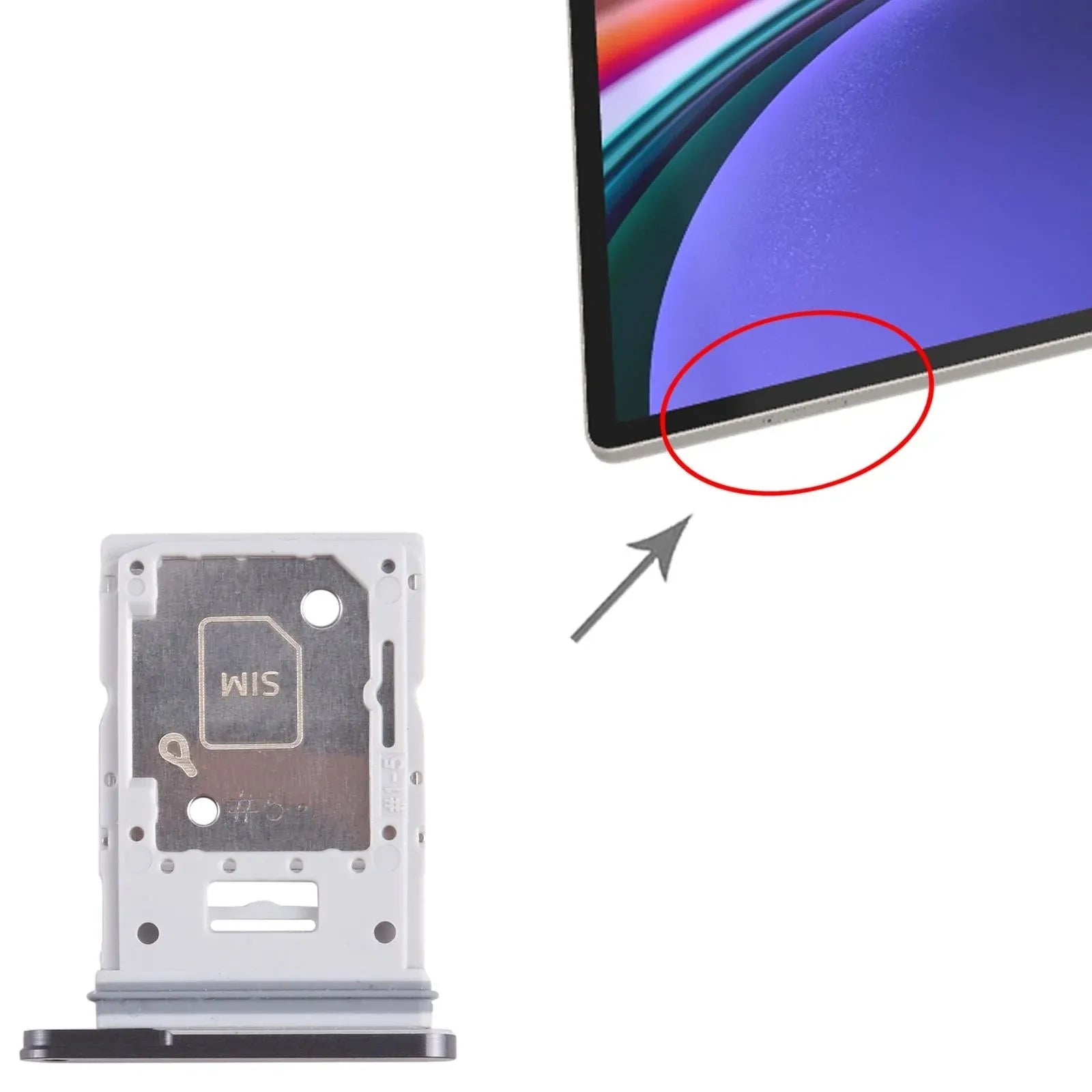 Samsung Galaxy Tab S9 SIM & microSD Tray, Graphite - SM-X716