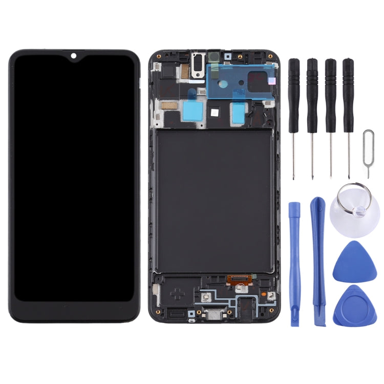TFT In-Cell Copy LCD Screen for Samsung Galaxy A20 / SM-A205F DIGITIZER ASSEMBLY WITH FRAME (EU Version)(Black)