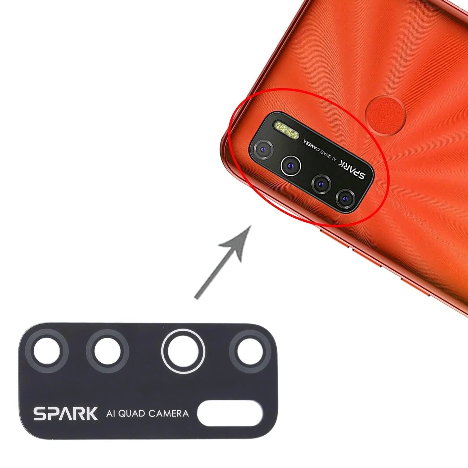 Techno Spark 5/5 Pro Camera Lens Replacement (KE5/KD7)