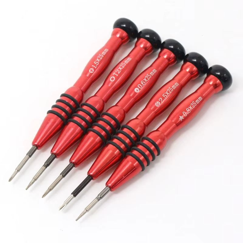 888 Red Handle Electronic Equipment Maintenance Anti slip Aluminum Alloy Precision Screwdriver Manual Professional Repair Tool