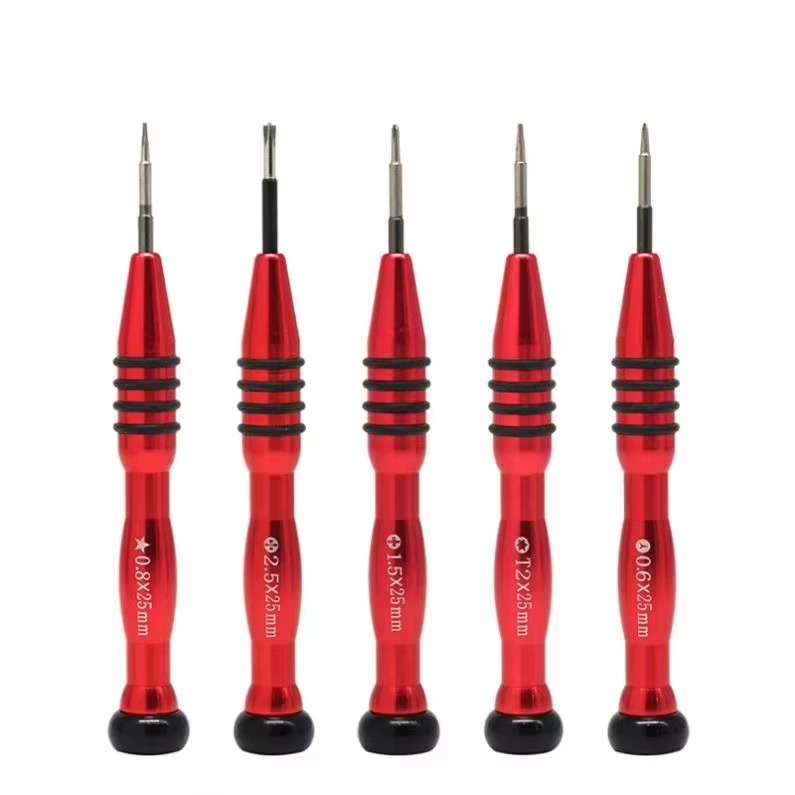 888 Red Handle Electronic Equipment Maintenance Anti slip Aluminum Alloy Precision Screwdriver Manual Professional Repair Tool