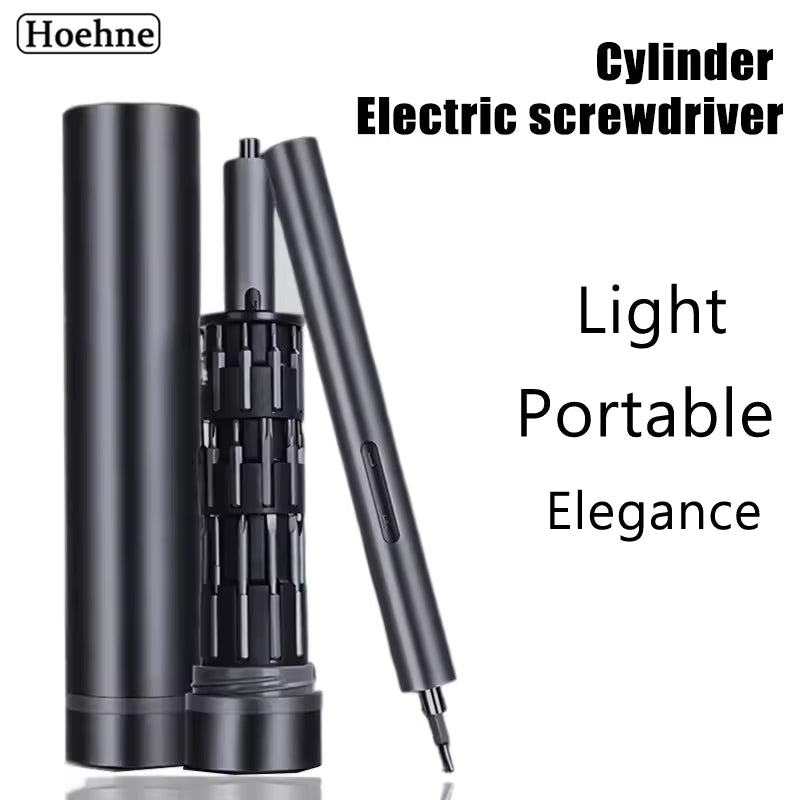 Cylinder Electric Screwdriver 30-IN-1 Portable Lightweight Power Driver Elegance Repair Tools for Phone Toys Watch Appliances