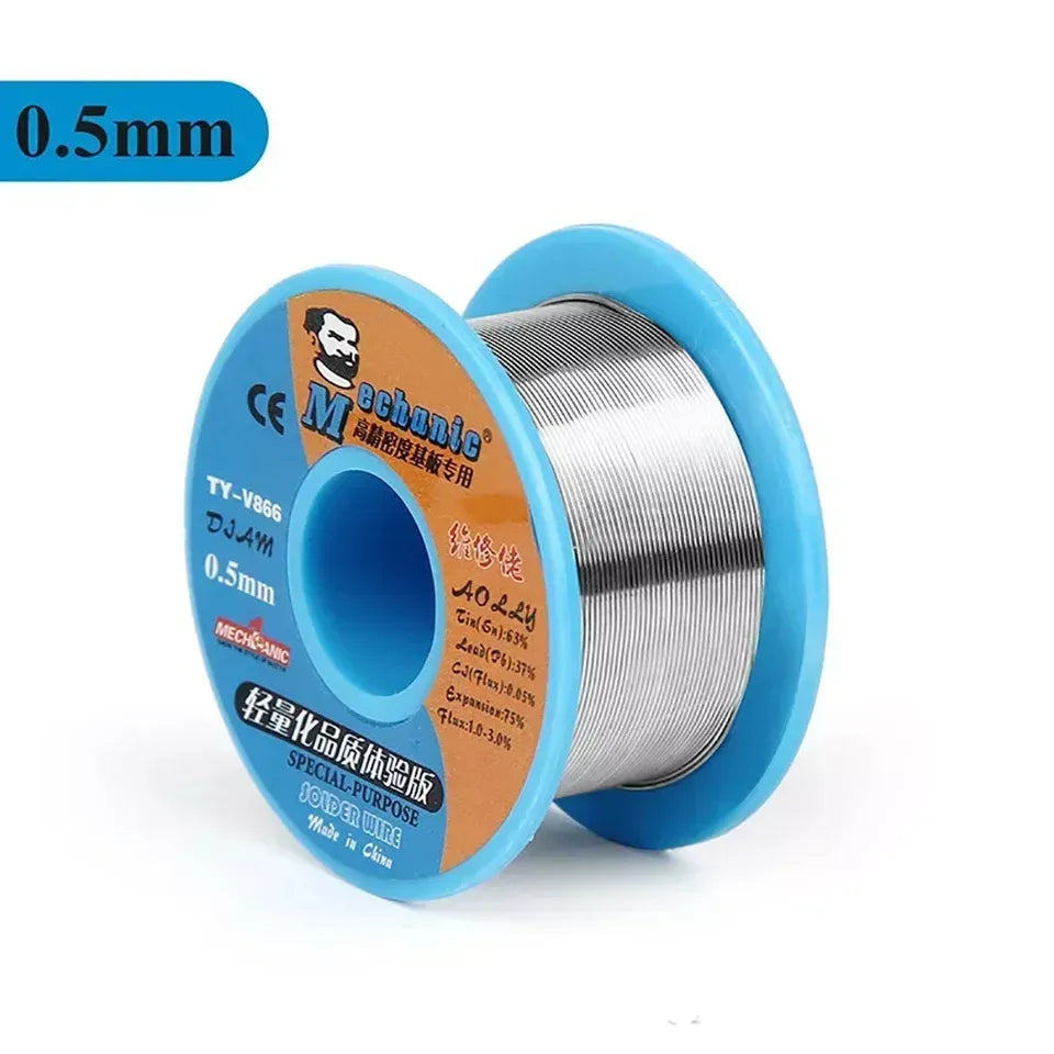 MECHANIC TY-V866 40g 0.5mm/ 1.0mm Mild Rosin Core 183Melting Point Solder Wire Soldering Flux