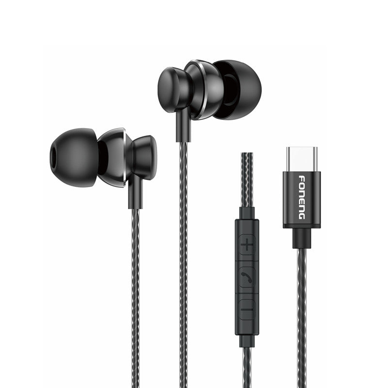 FONENG USB-C Wired Earbud Headphones Compatible with All USB-C Devices