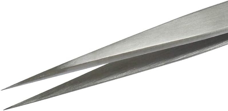 Professional Tweezers ST-12, Non-magnetic Stainless Steel, Pointed Tip, 135mm Length