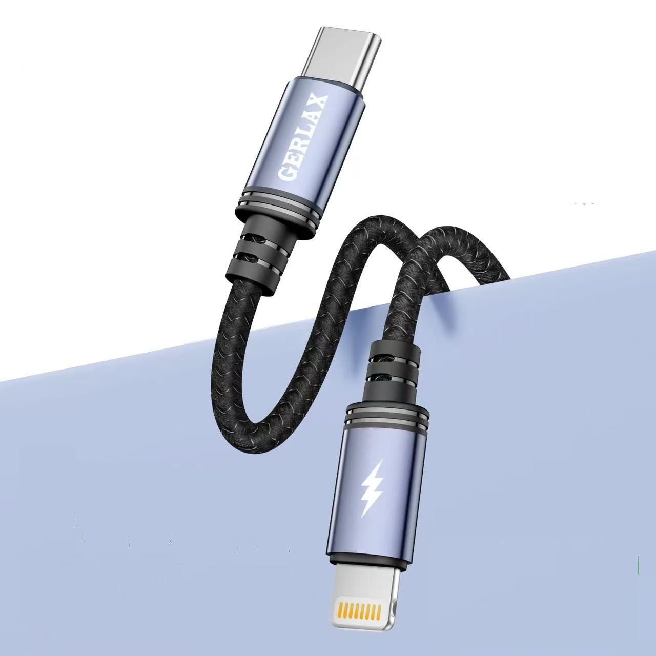 Gerlax D20PT & D20PL Fast Charging Cable (1M) | USB-C to Type-C / USB-C to Lightning | Nylon Braided | Heavy-Duty Design