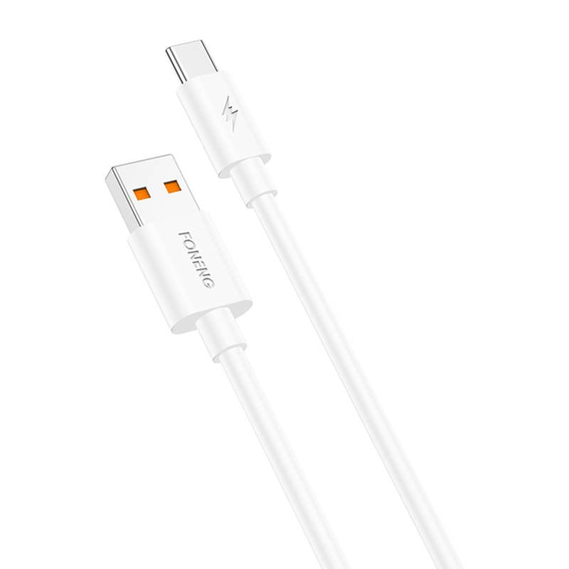 Foneng X67 Fire Core USB to USB-C Cable, 5A, 1m (White)