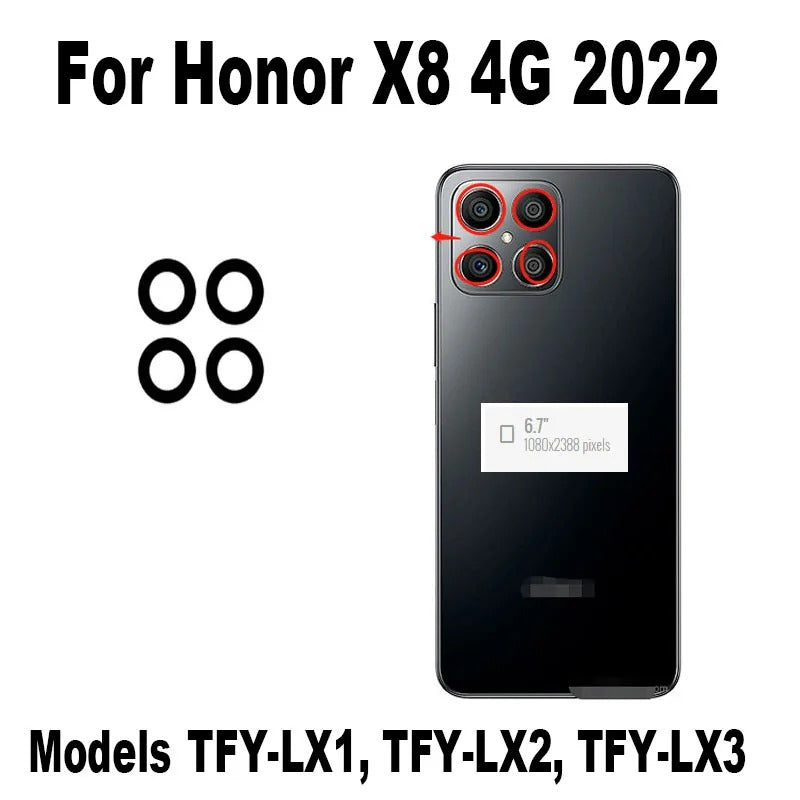 HONOR X8 4G Back Camera Lens Replacement