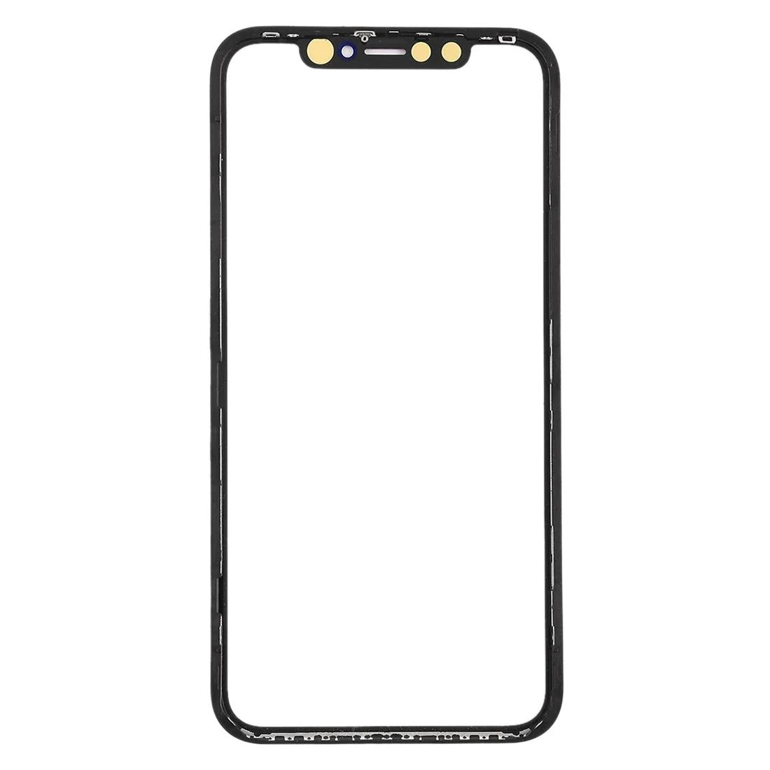 iPhone XR Black Front Glass Lens with Frame & OCA