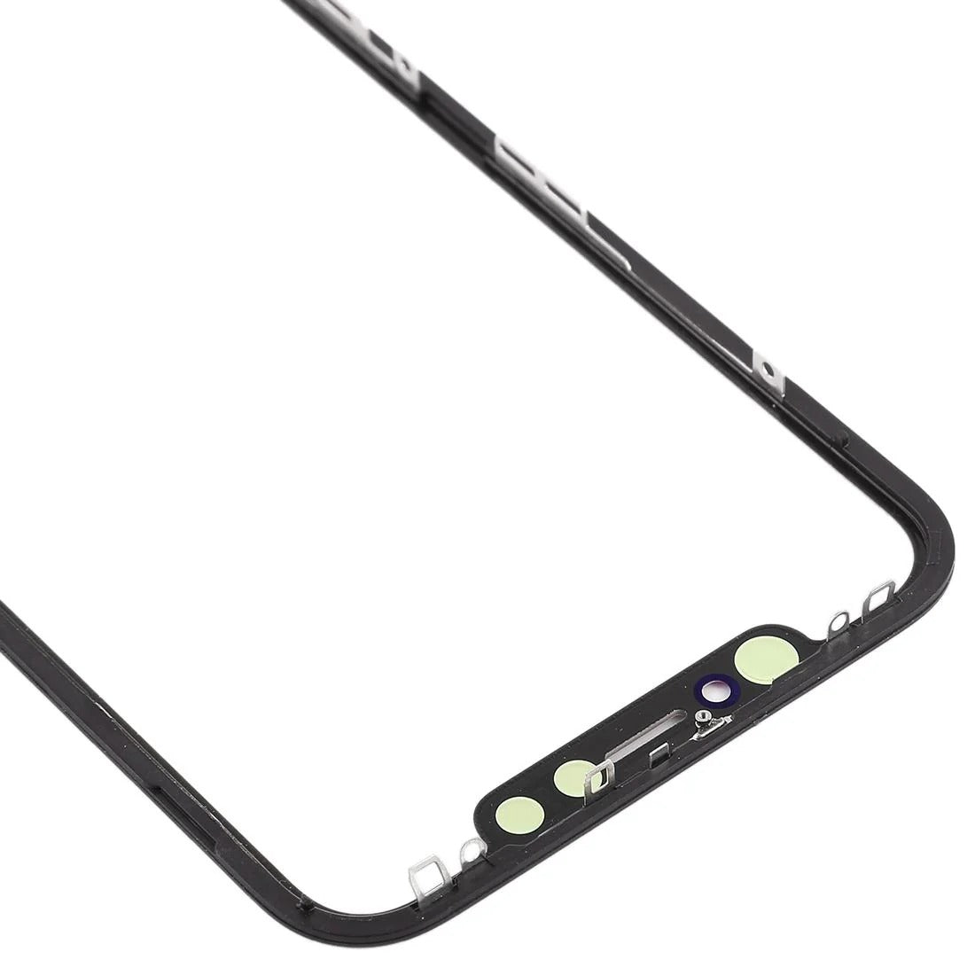 iPhone XR Black Front Glass Lens with Frame & OCA