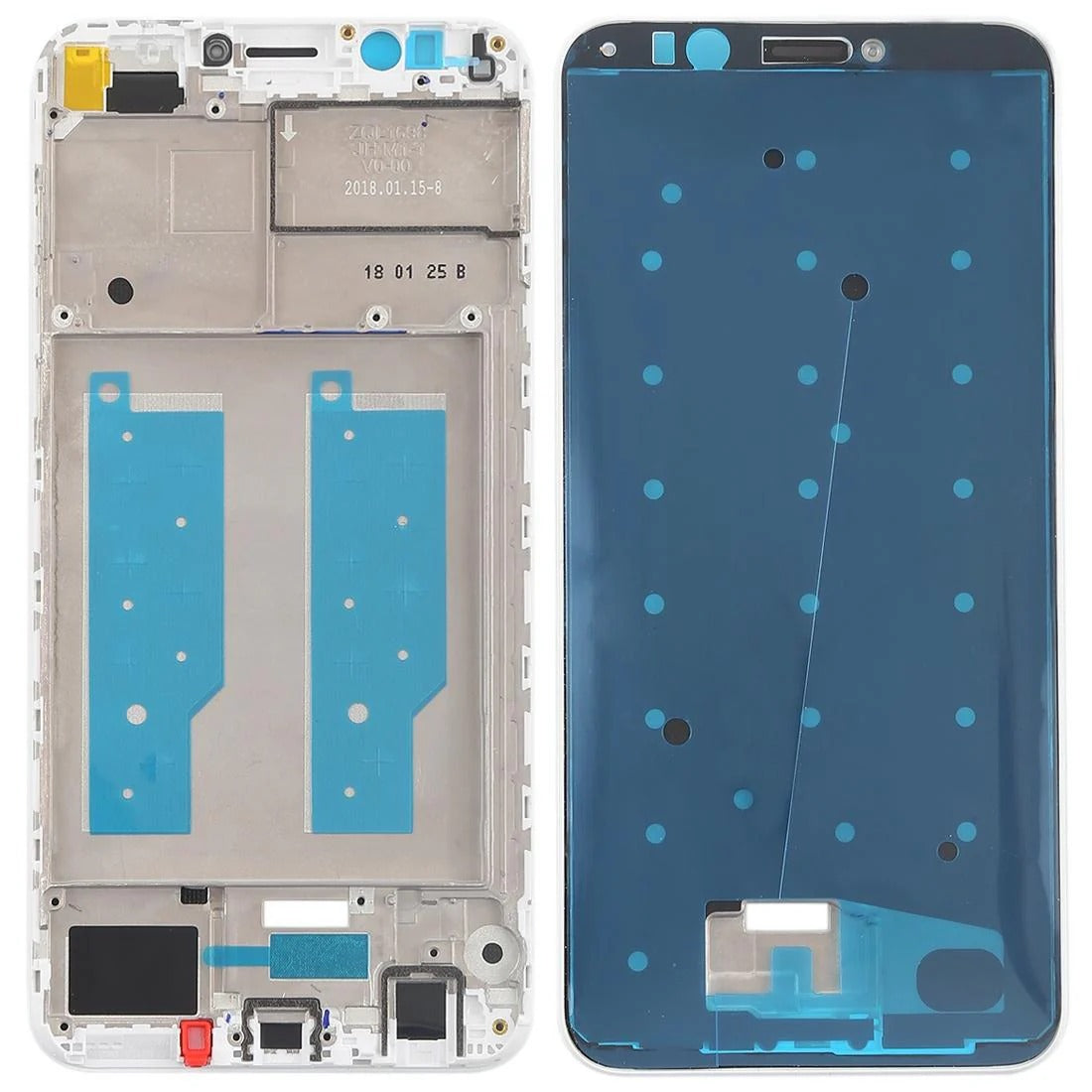 Huawei Y7 (2018) White LCD Frame Bezel - Front Housing