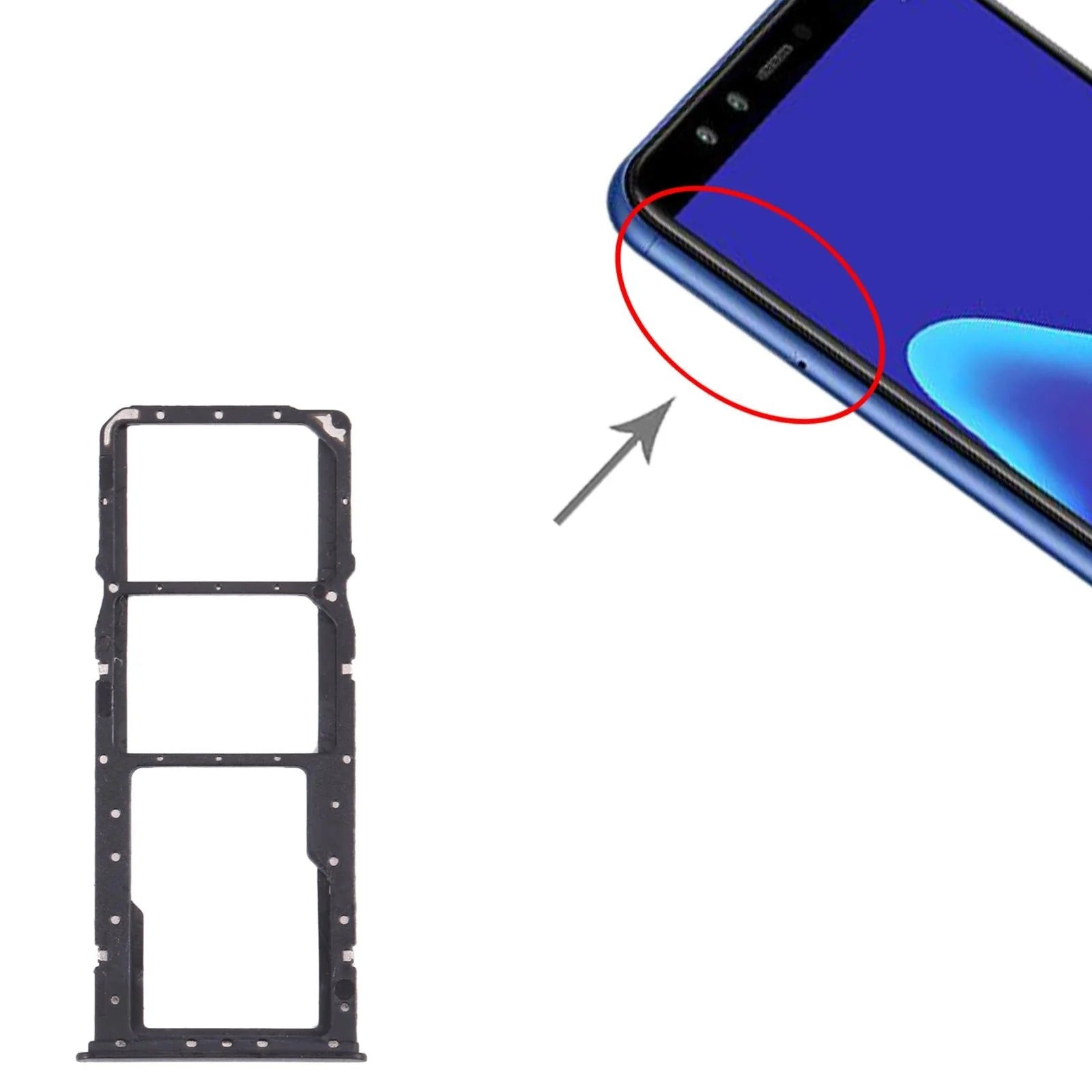 Huawei Y9 (2018) SIM & SD Card Tray -