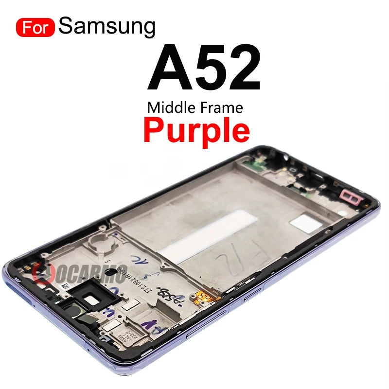 Samsung Galaxy A52 Black Middle Frame Bezel purpal